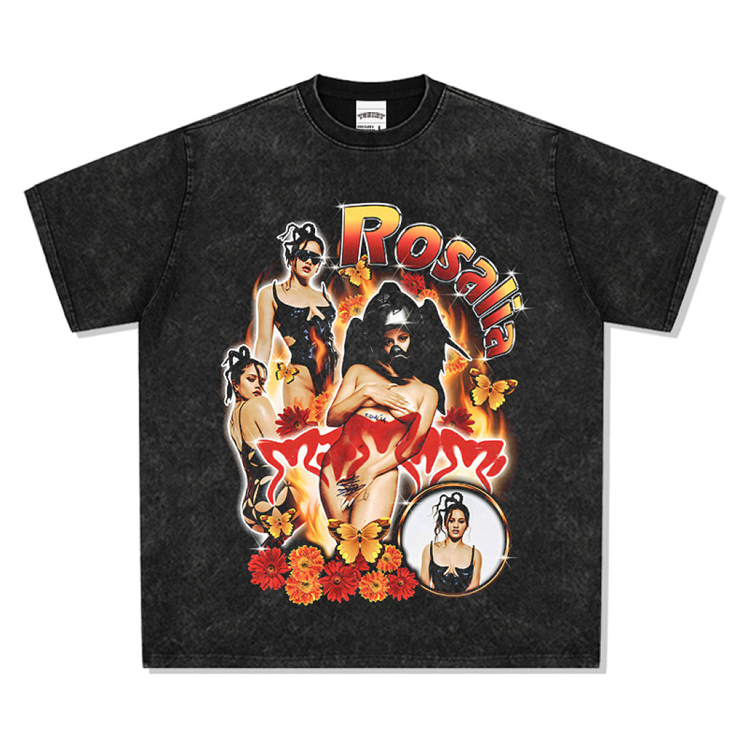 Rosalía Tee - Washed Black