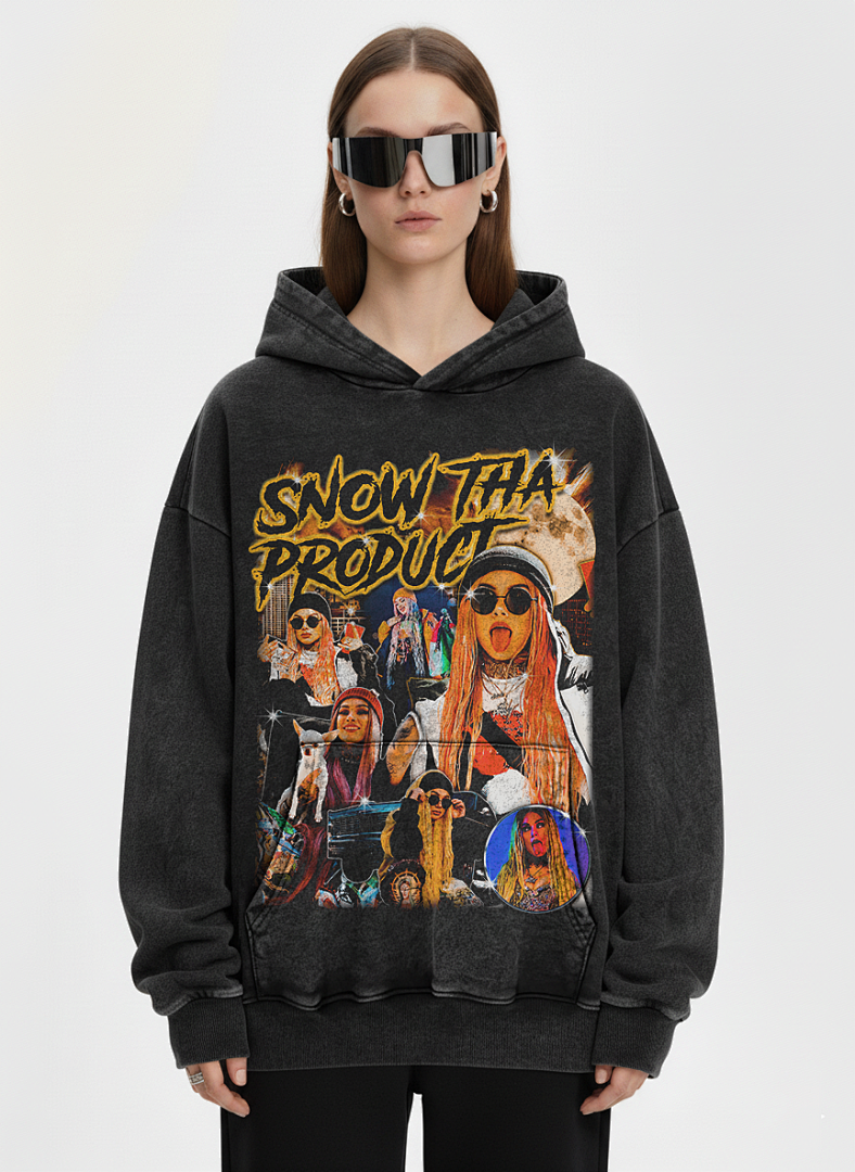Snow tha Product Hoodie - Washed Black