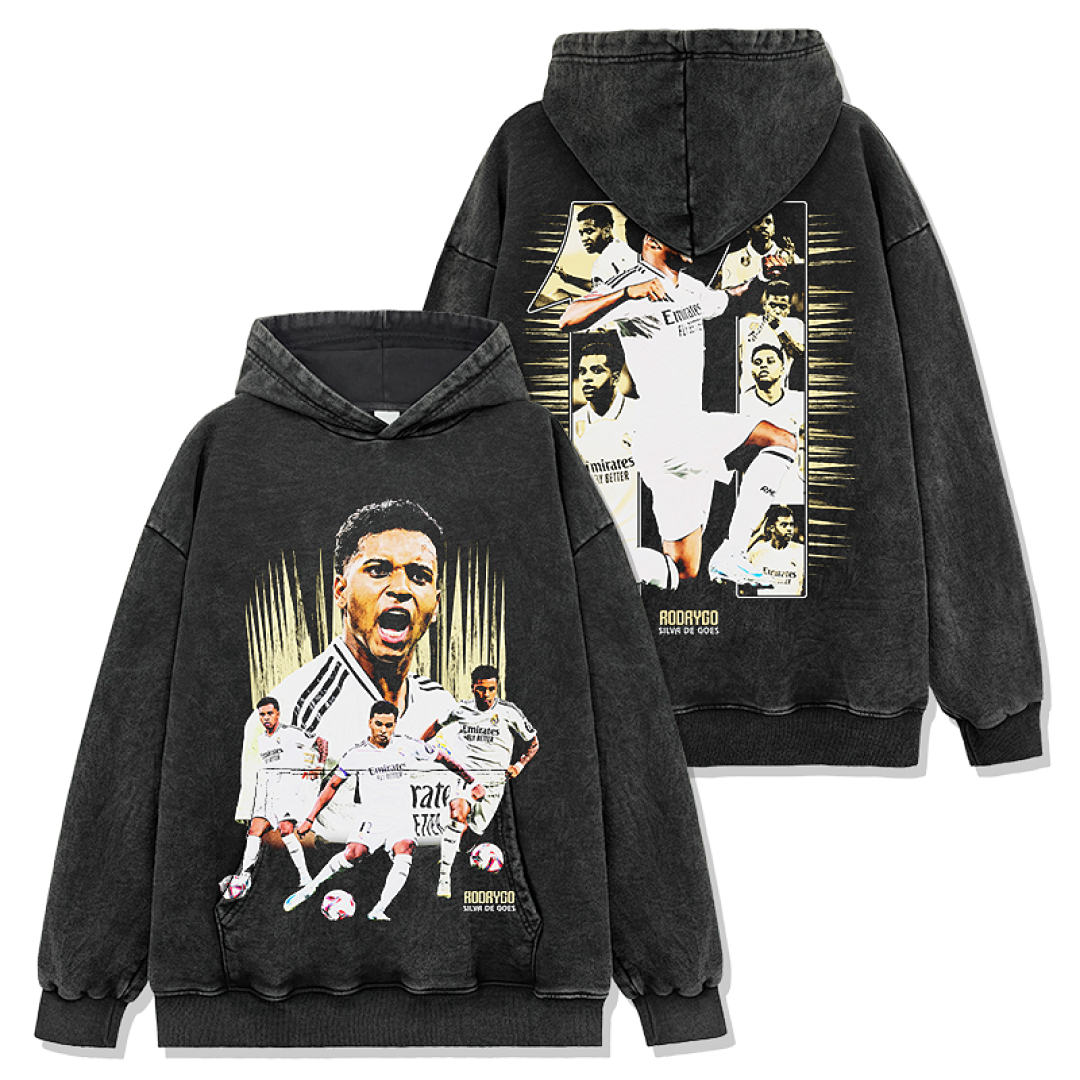 Rodrygo Hoodie - Washed Black