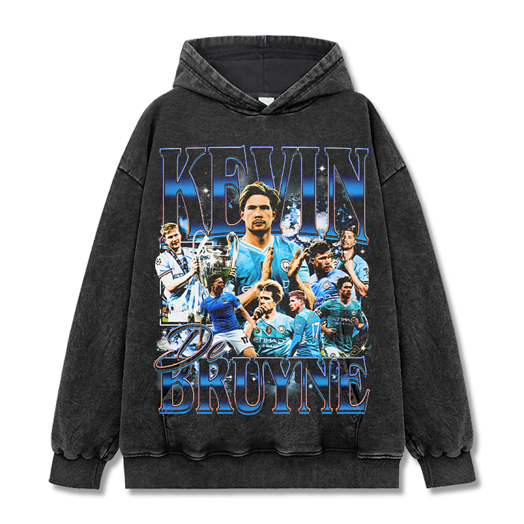Kevin De Bruyne Hoodie - Washed Black