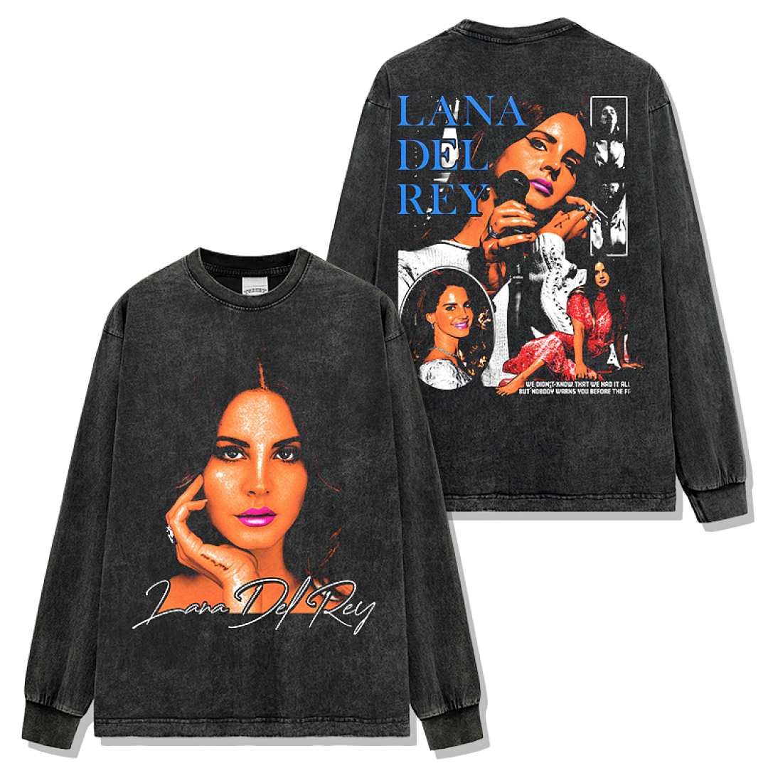 Lana Del Rey Sweatshirt - Washed Black
