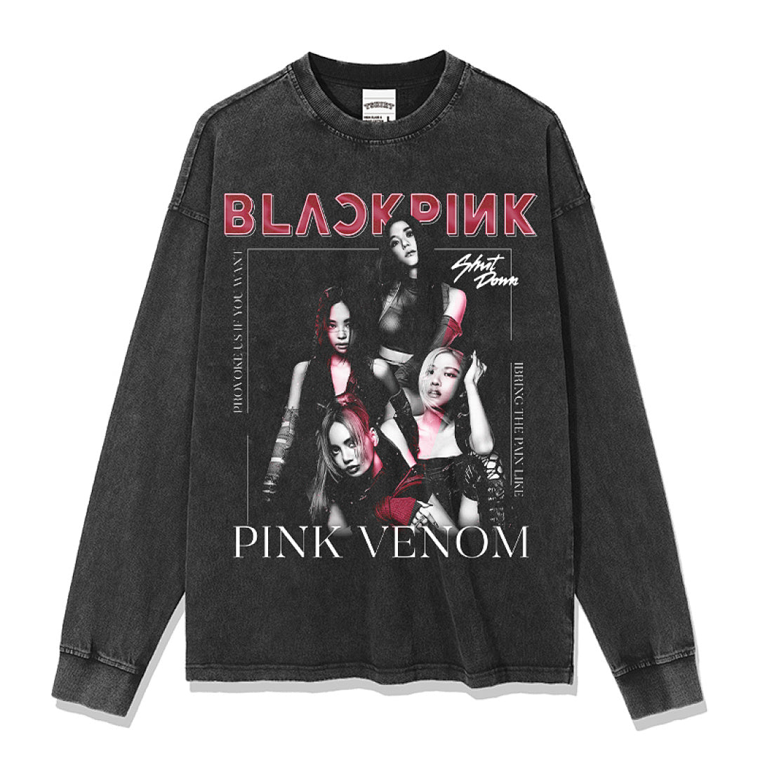 BLACKPINK Sweatshirt - Washed Black