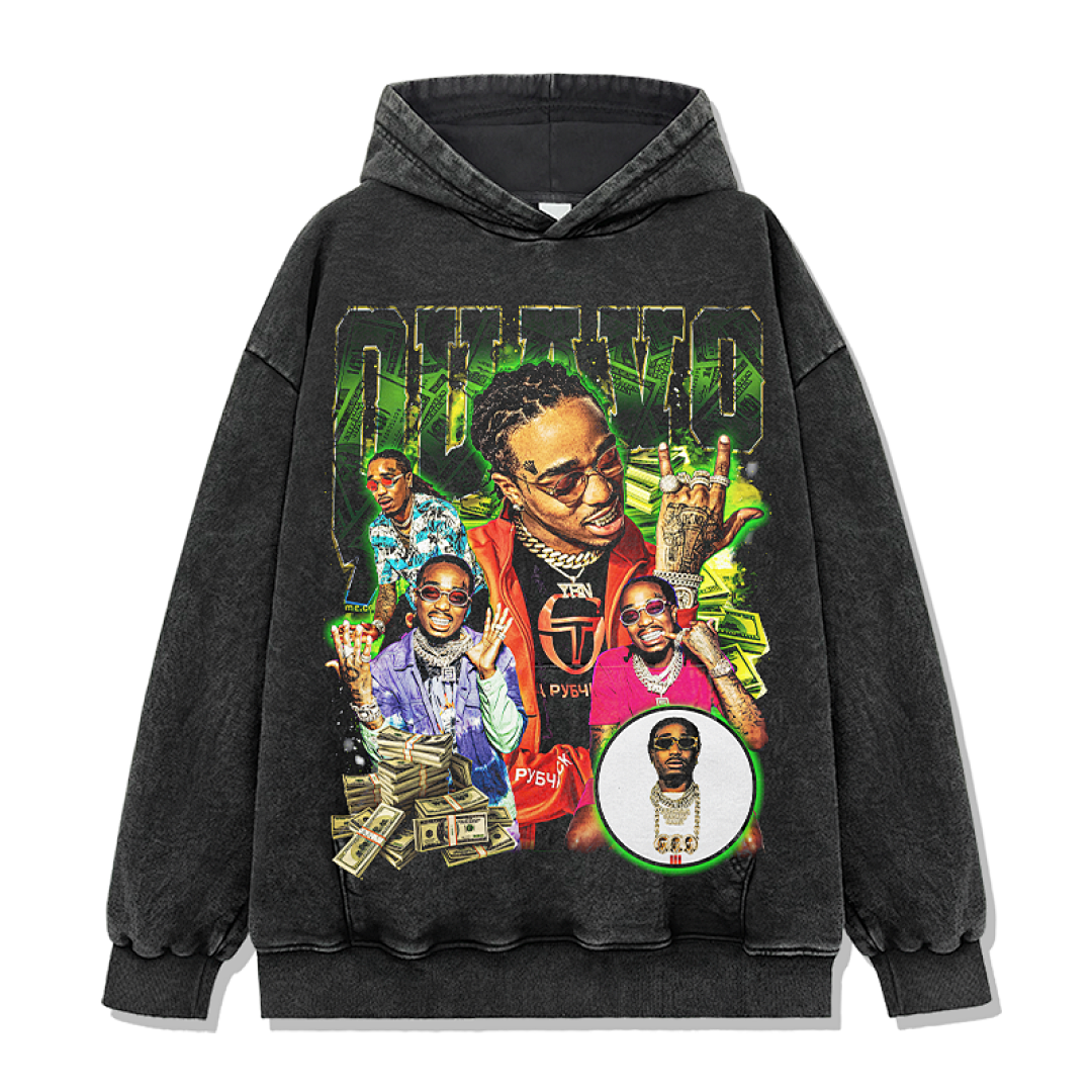 Quavo Hoodie - Washed Black