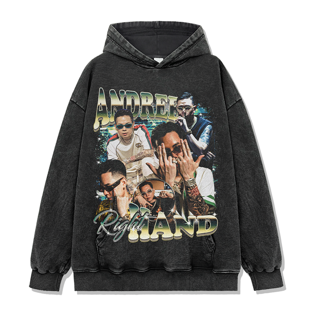 Andree Right Hand Hoodie - Washed Black