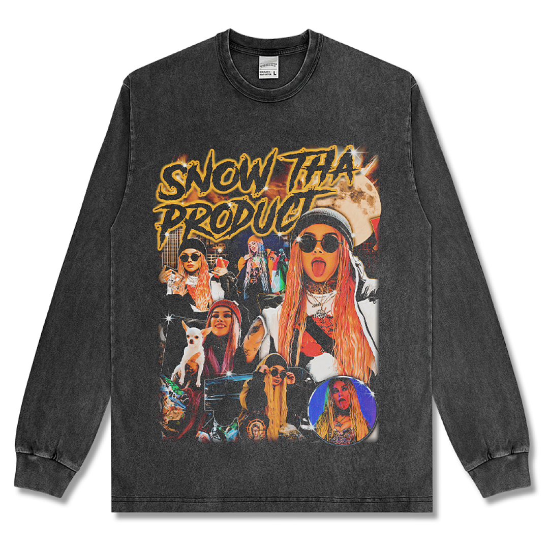 Snow tha Product Sweatshirt - Washed Black