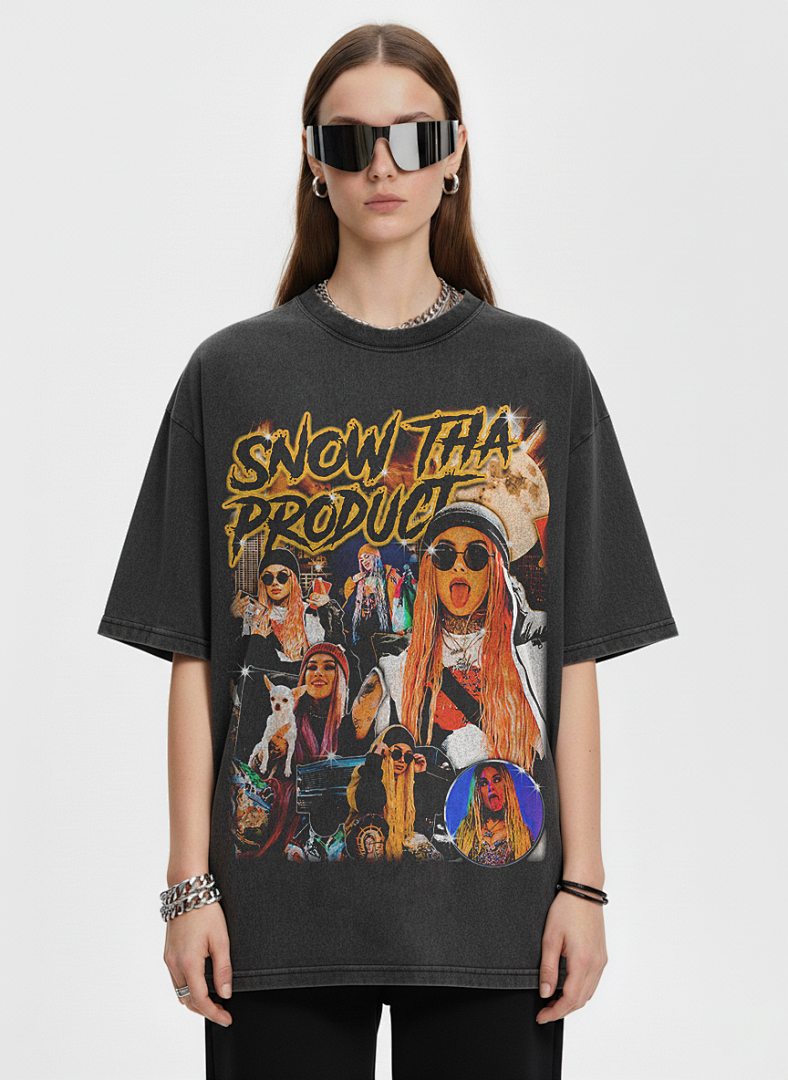 Snow tha Product Tee - Washed Black