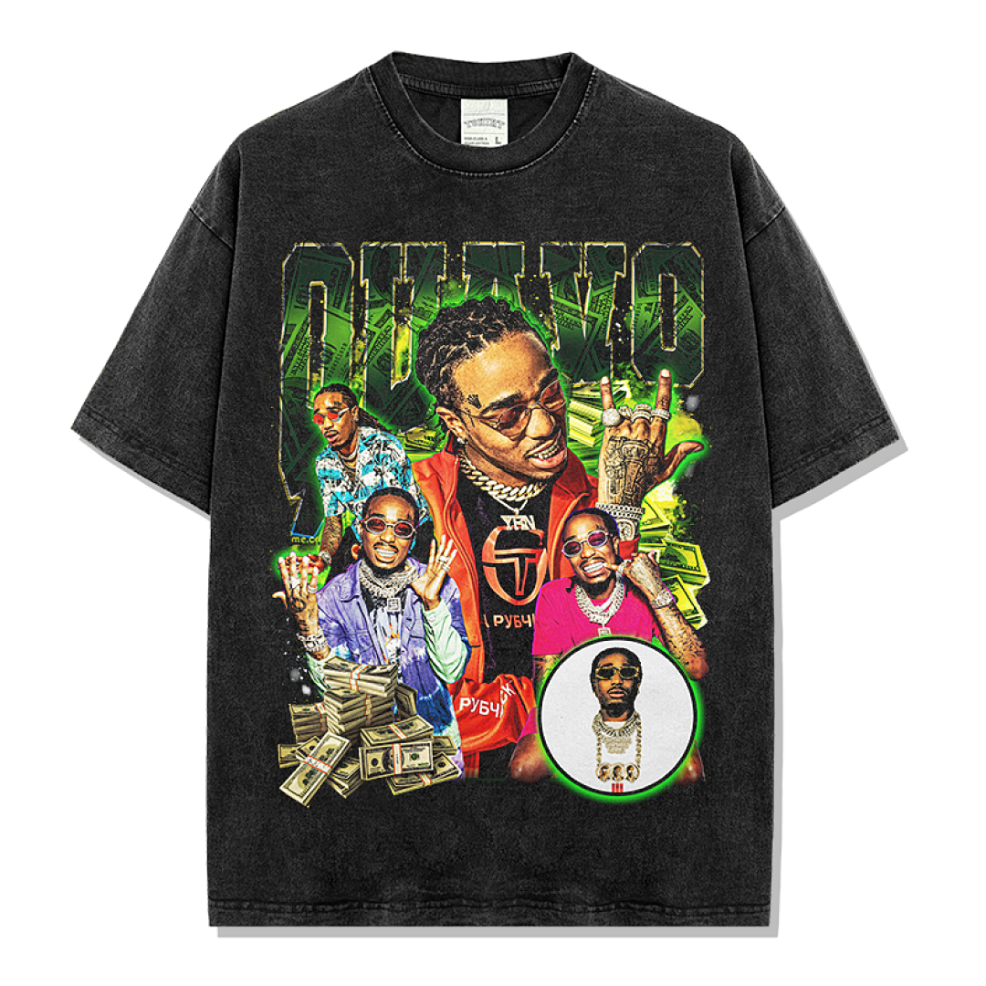 Quavo Tee - Washed Black