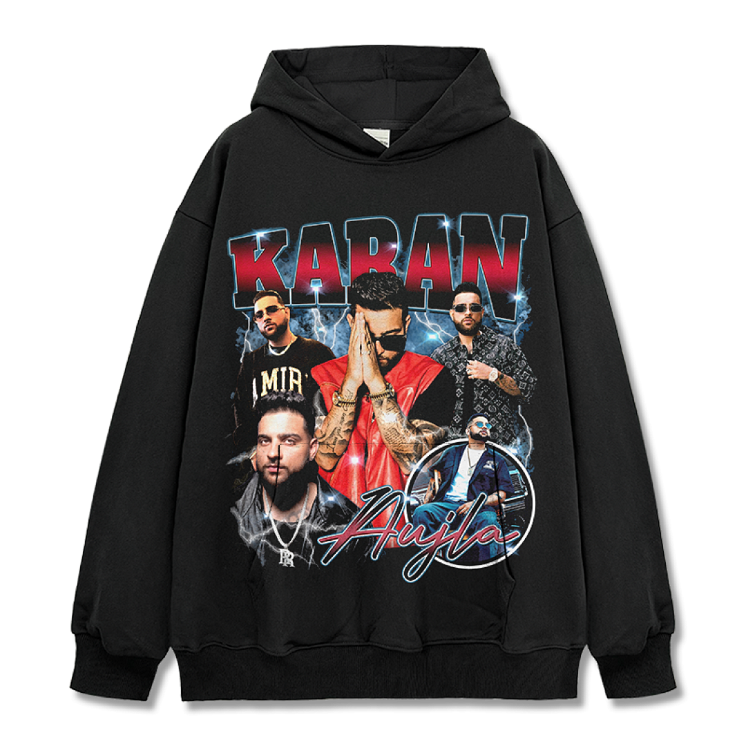Karan Aujla Hoodie - Black