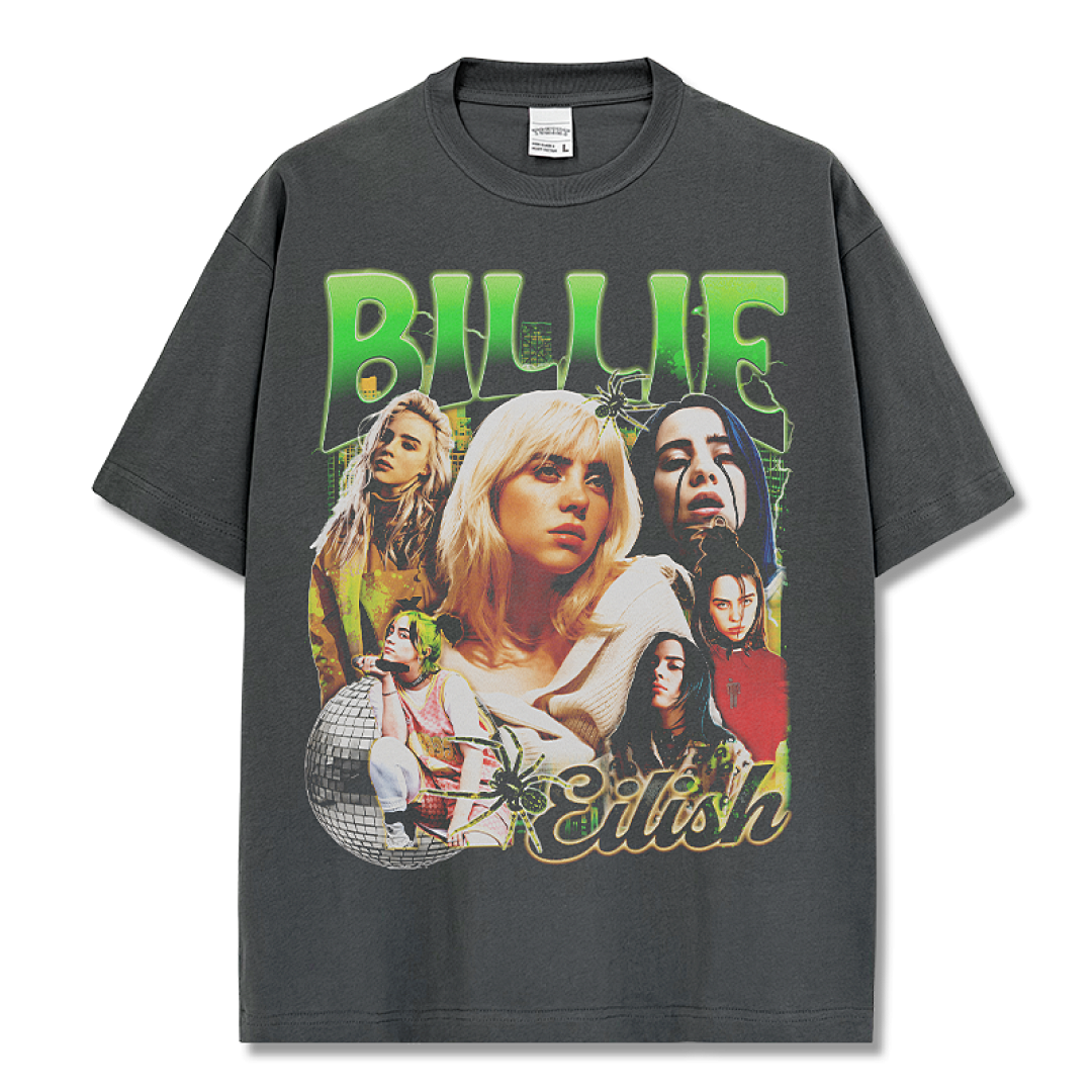 Billie Eilish Tee - Charcoal