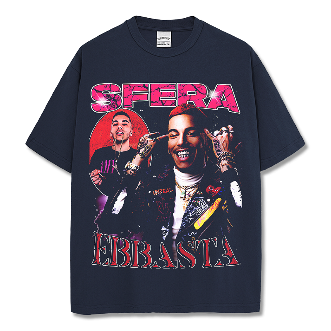 Sfera Ebbasta Tee - Navy