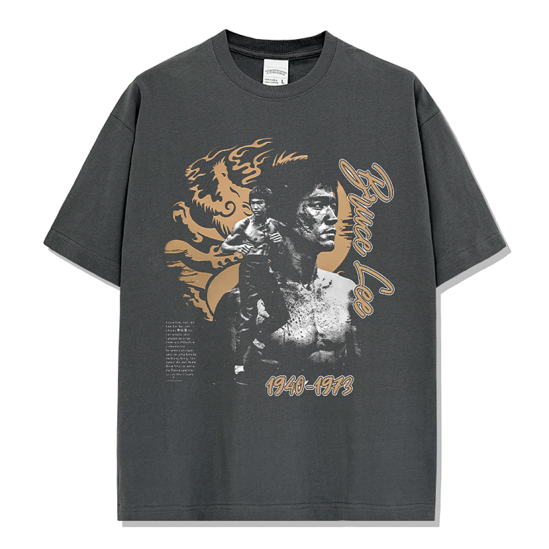 Bruce Lee Tee - Charcoal