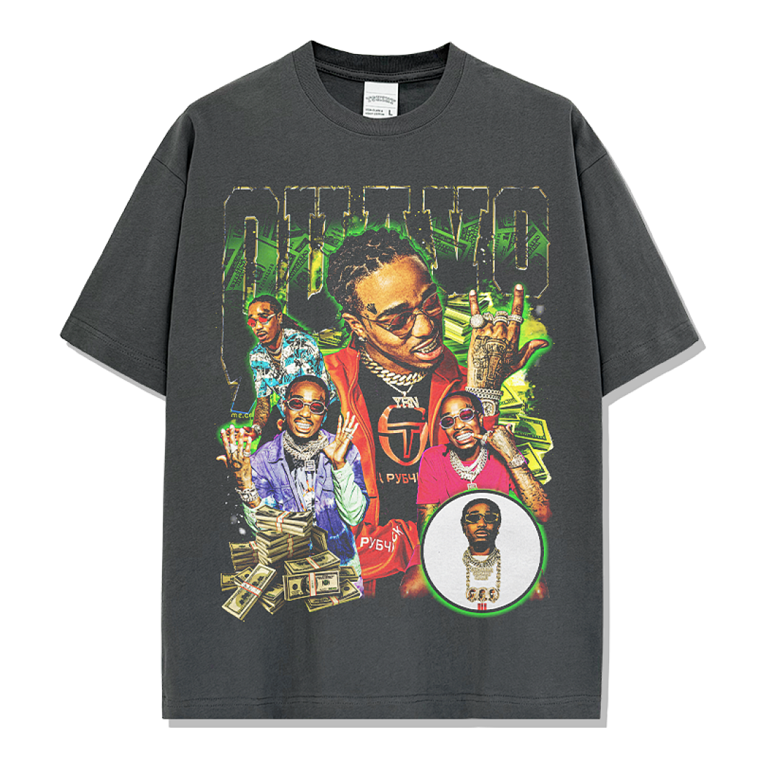 Quavo Tee - Charcoal