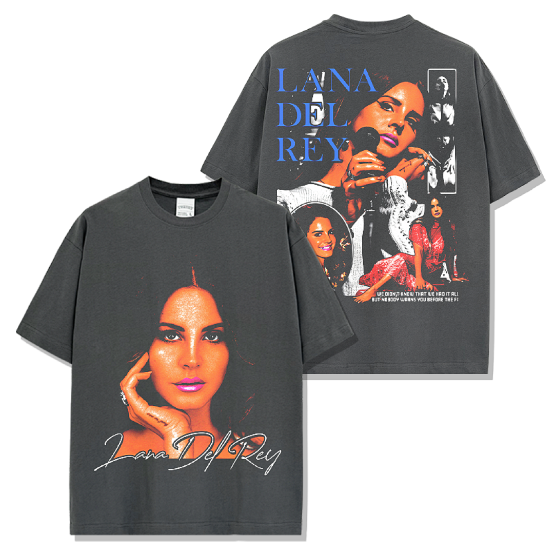 Lana Del Rey Tee - Charcoal