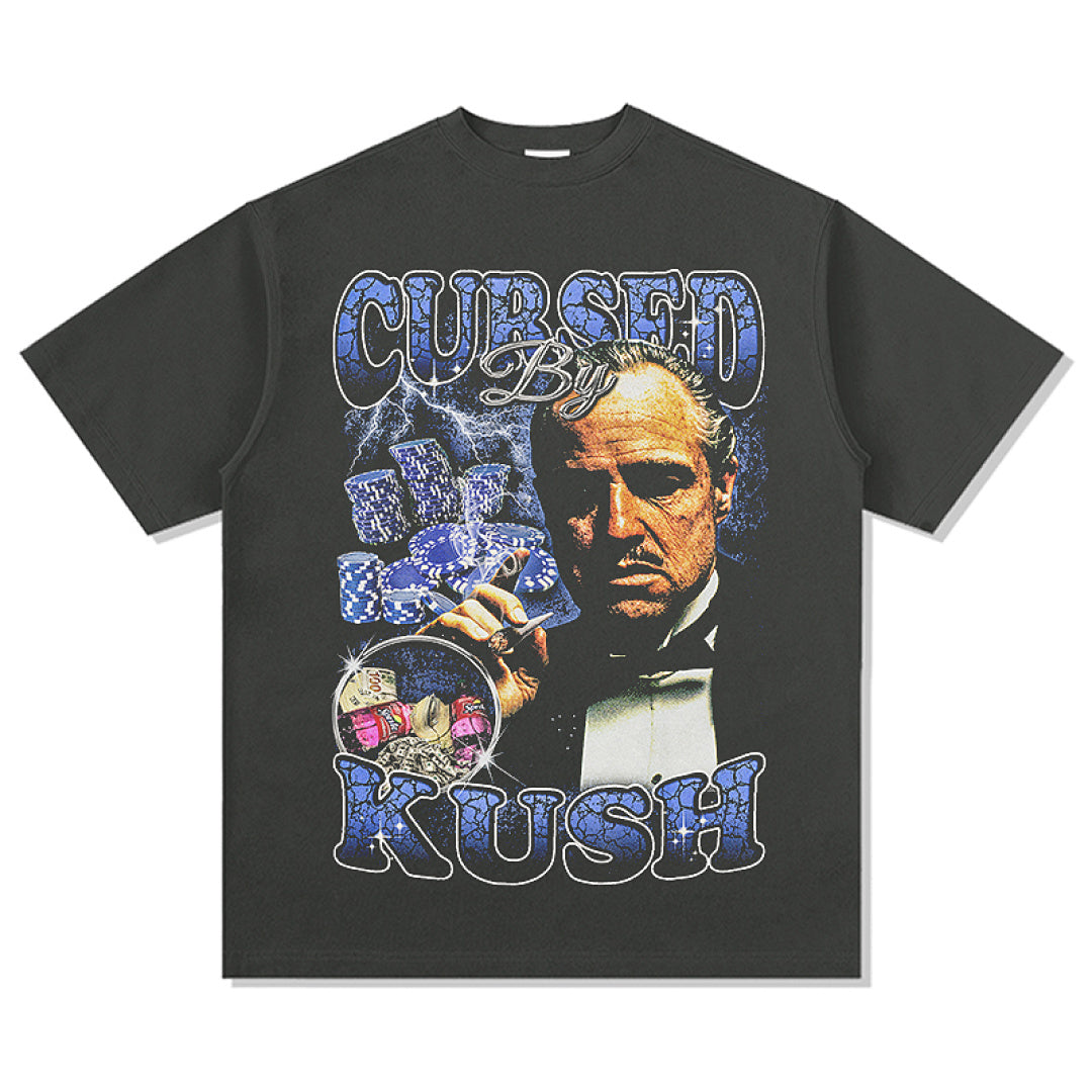 Cursed By Kush Tee - Charcoal