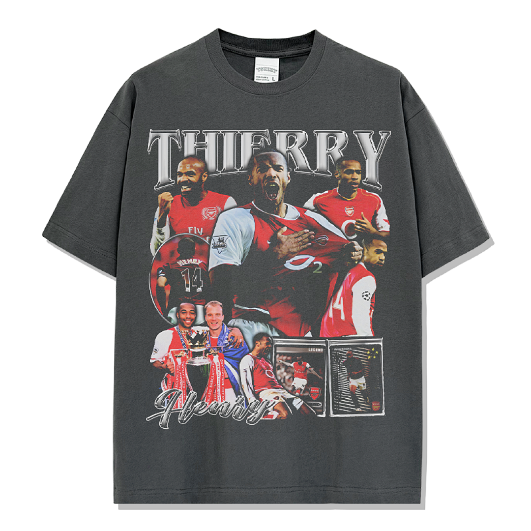 Thierry Henry Tee - Charcoal