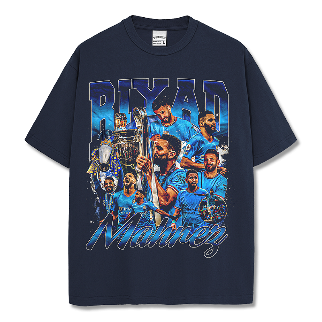 Riyad Mahrez Tee - Navy