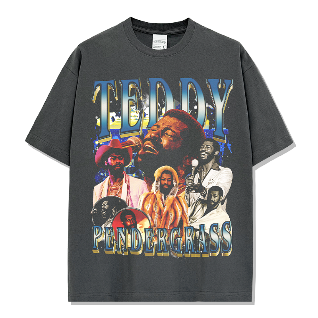 Teddy Pendergrass Tee - Charcoal