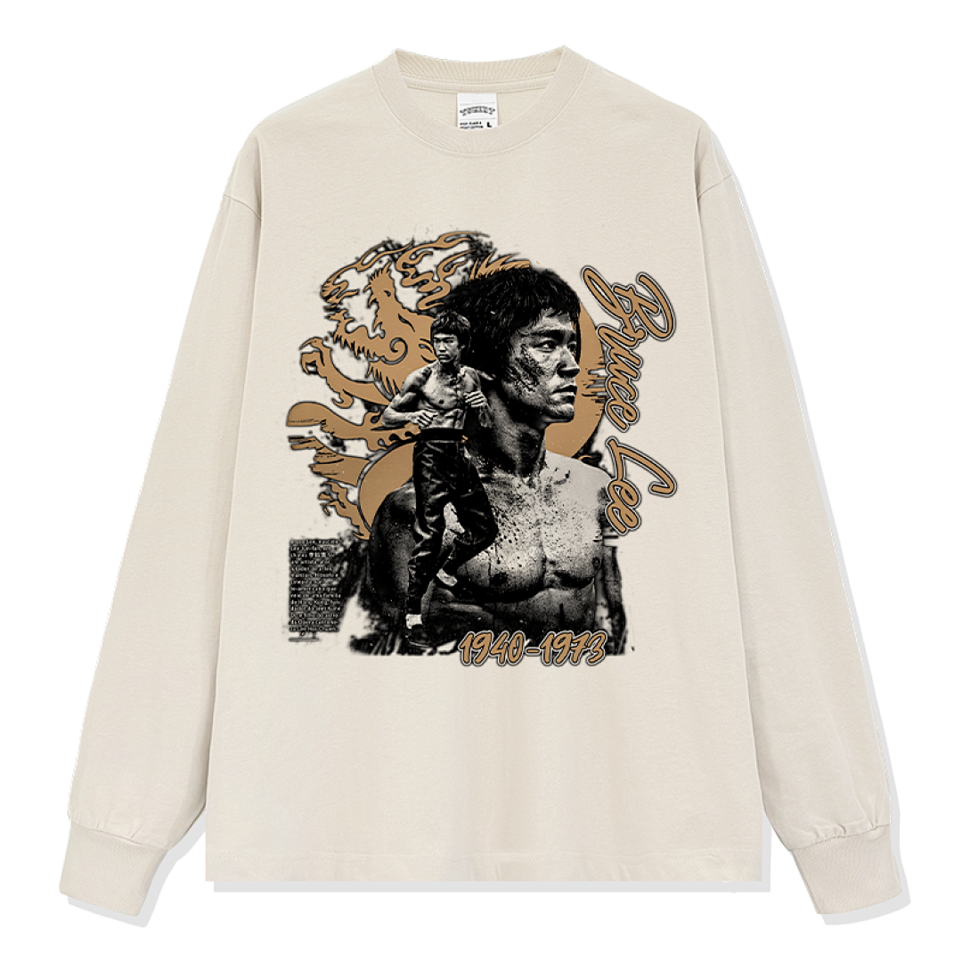 Bruce Lee Sweatshirt - Apricot
