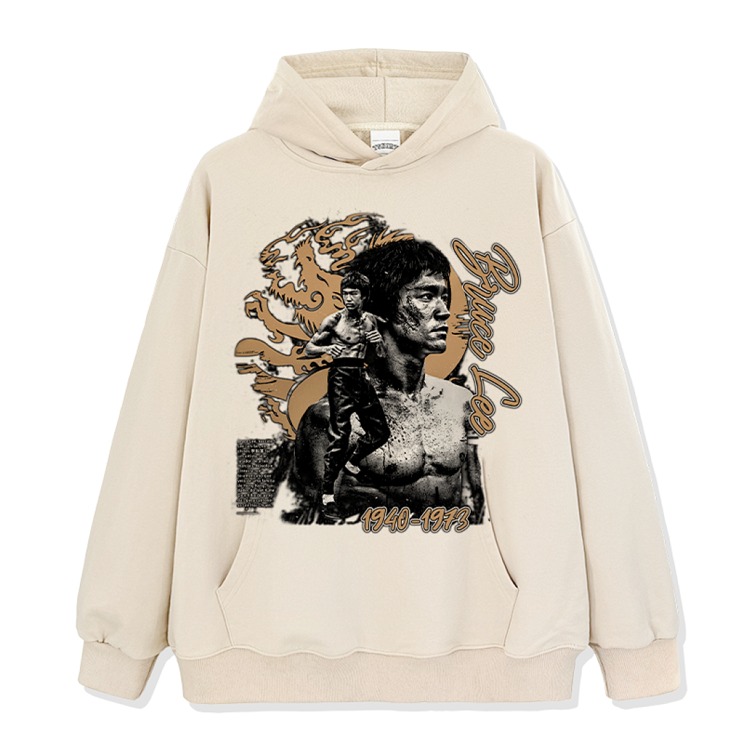 Bruce Lee Hoodie - Apricot