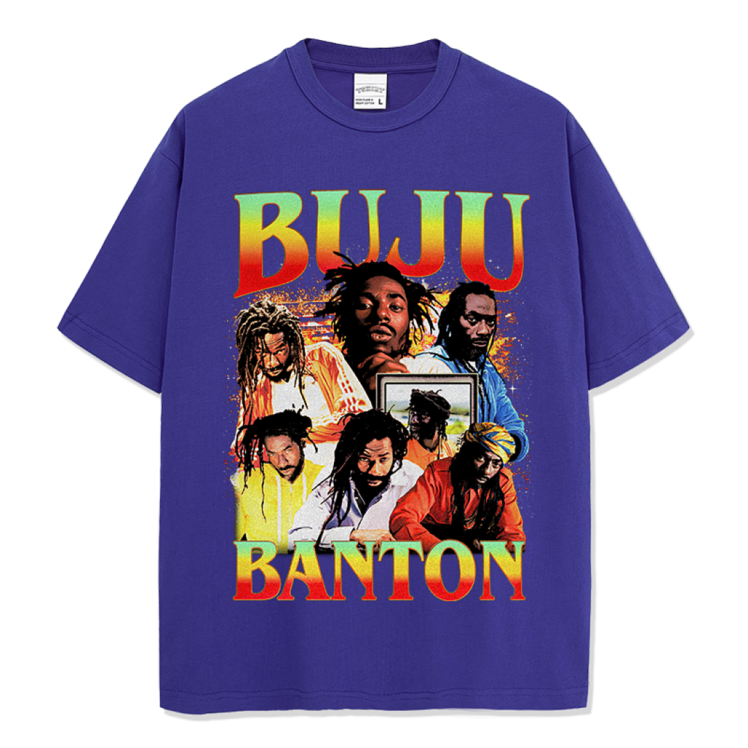 Buju Banton Tee - Royal Blue