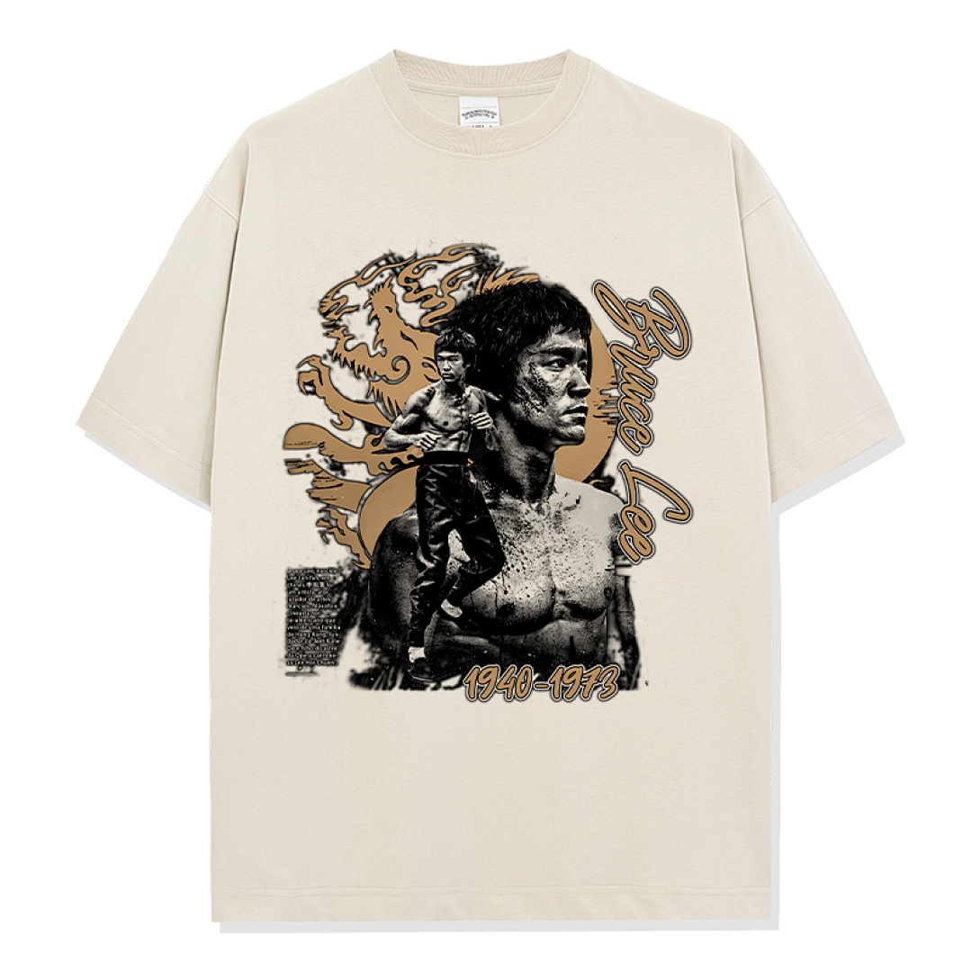 Bruce Lee Tee - Apricot