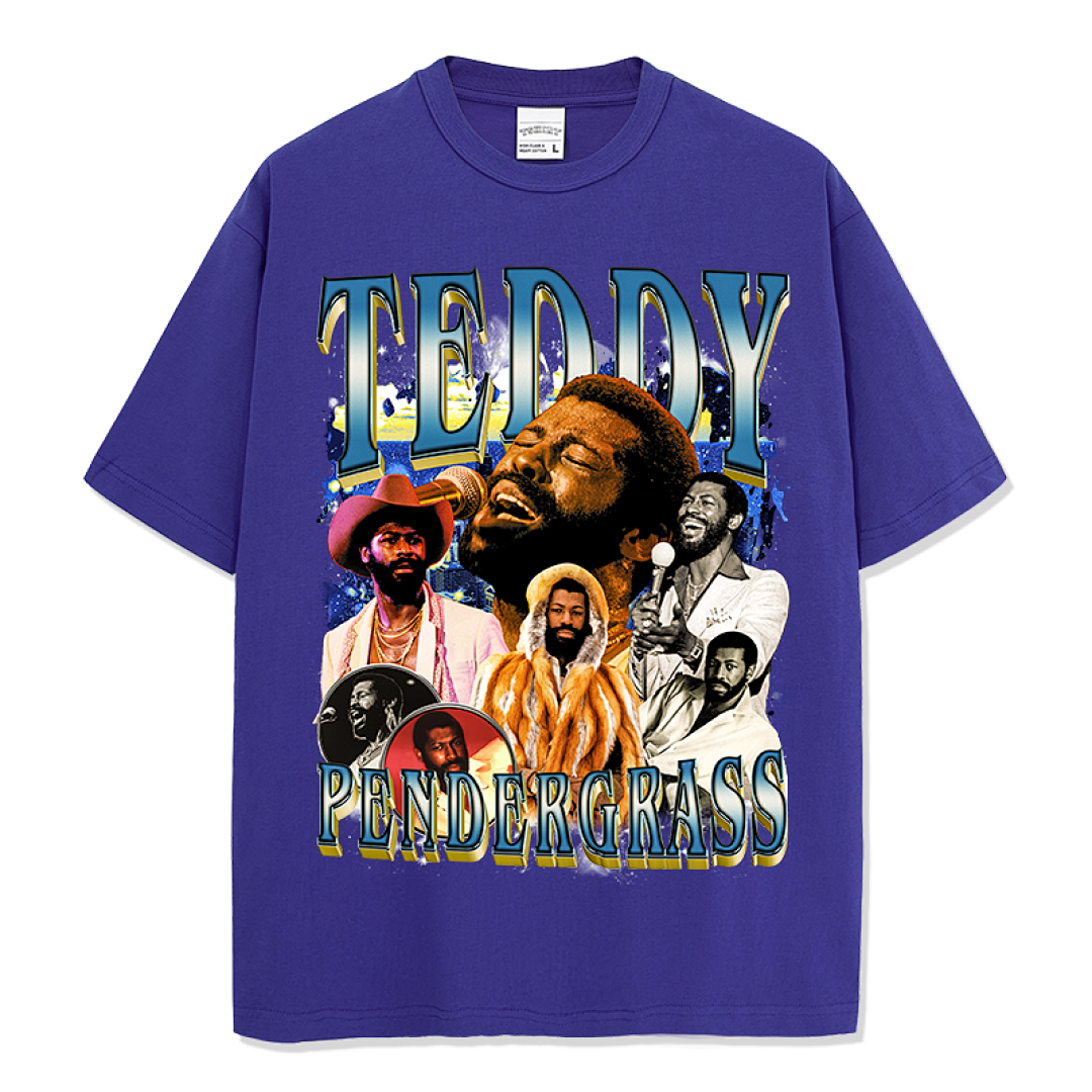Teddy Pendergrass Tee - Royal Blue