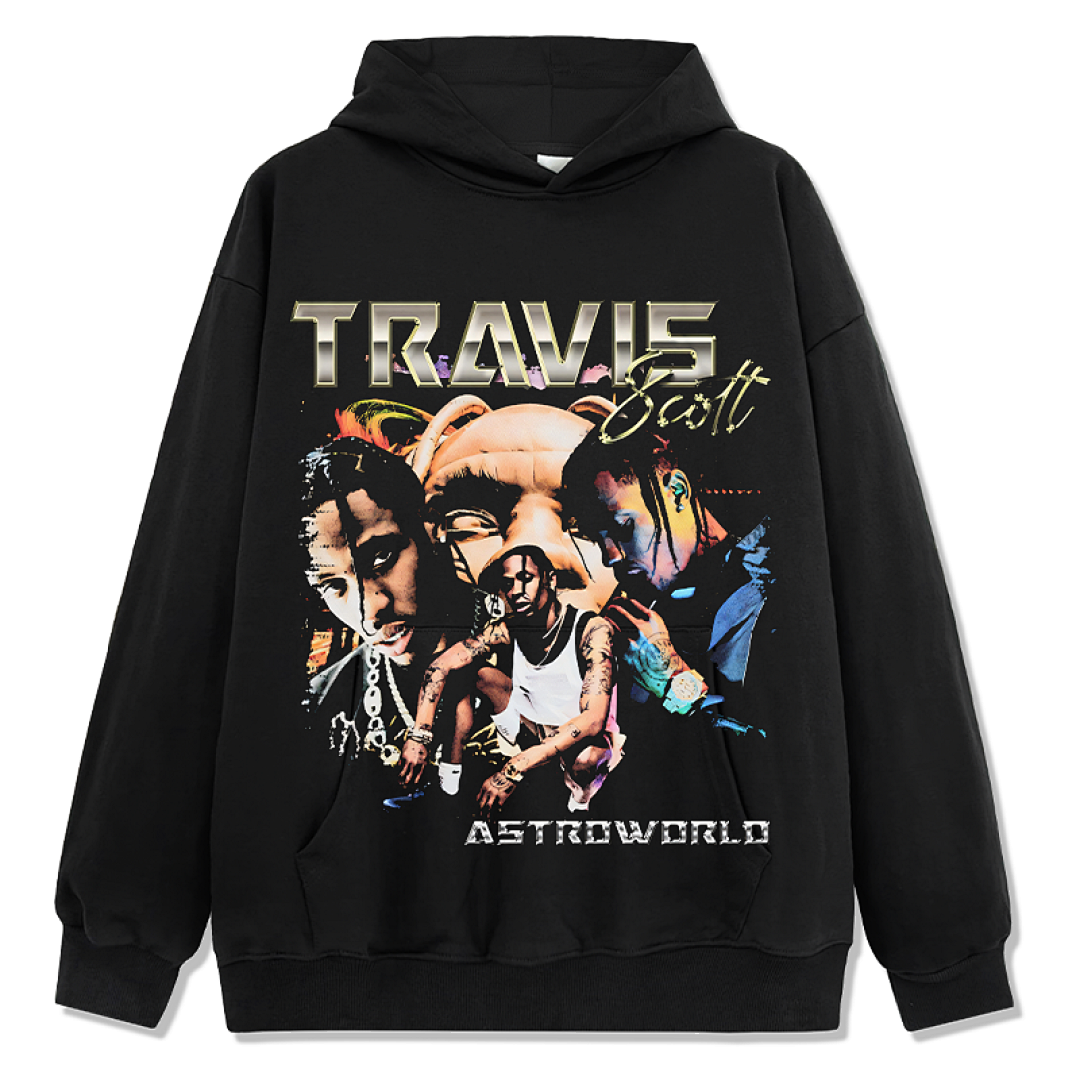 Travis Scott TS Design 7363 Hoodie - Black