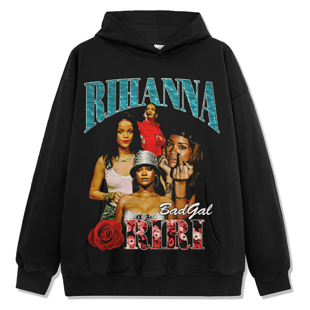 Rihanna Design 7241 Hoodie - Black