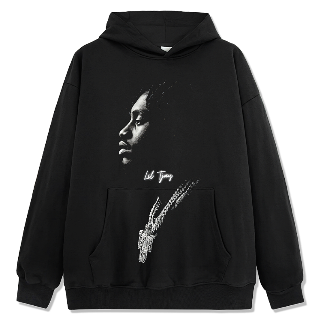 Lil Tjay Design 7411 Hoodie - Black