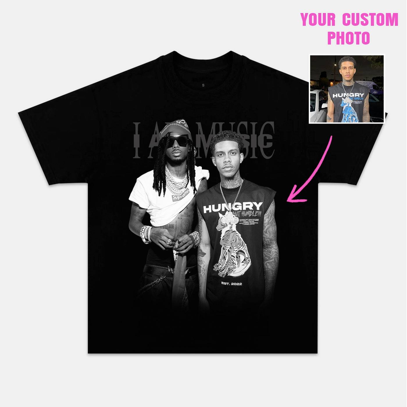 Playboi Carti 'I AM MUSIC' Vintage Rap Graphic Tee — product image 1
