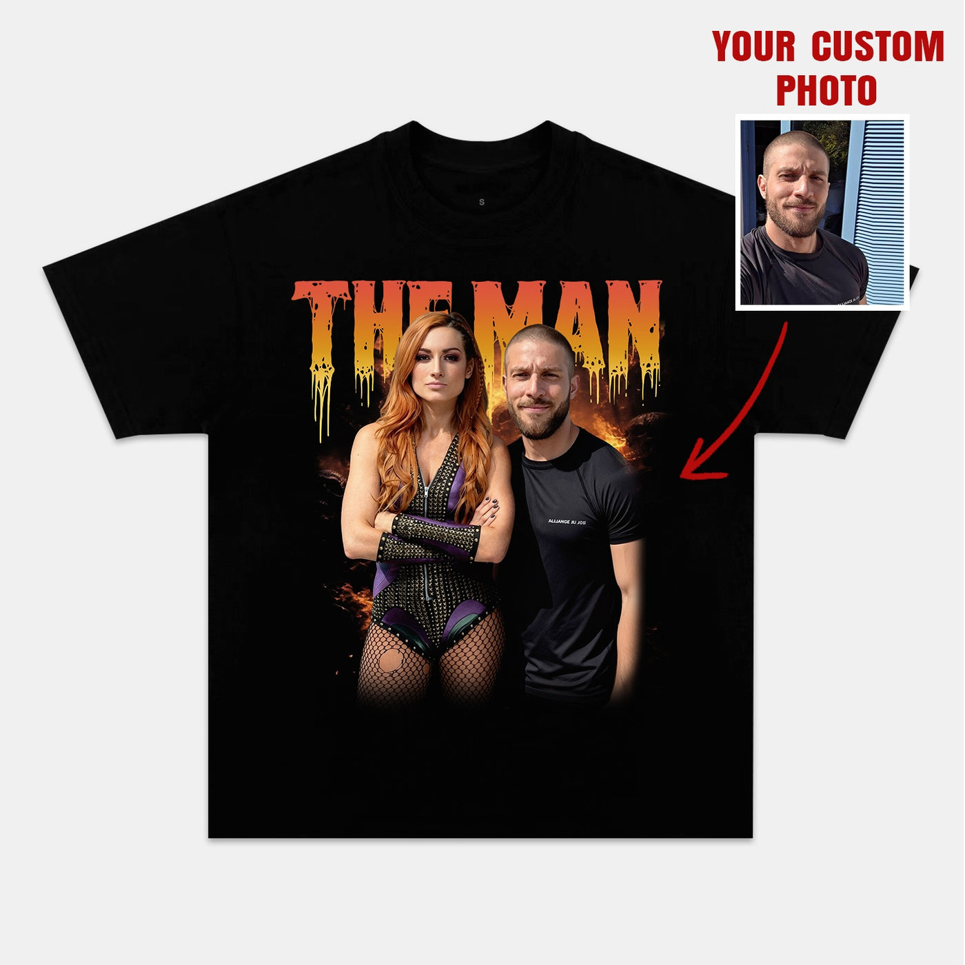 Becky Lynch 'The Man' Vintage Wrestling Graphic Tee — product image 1