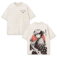 Zenitsu Agatsuma Demon Slayer Anime Washed Graphic Tee