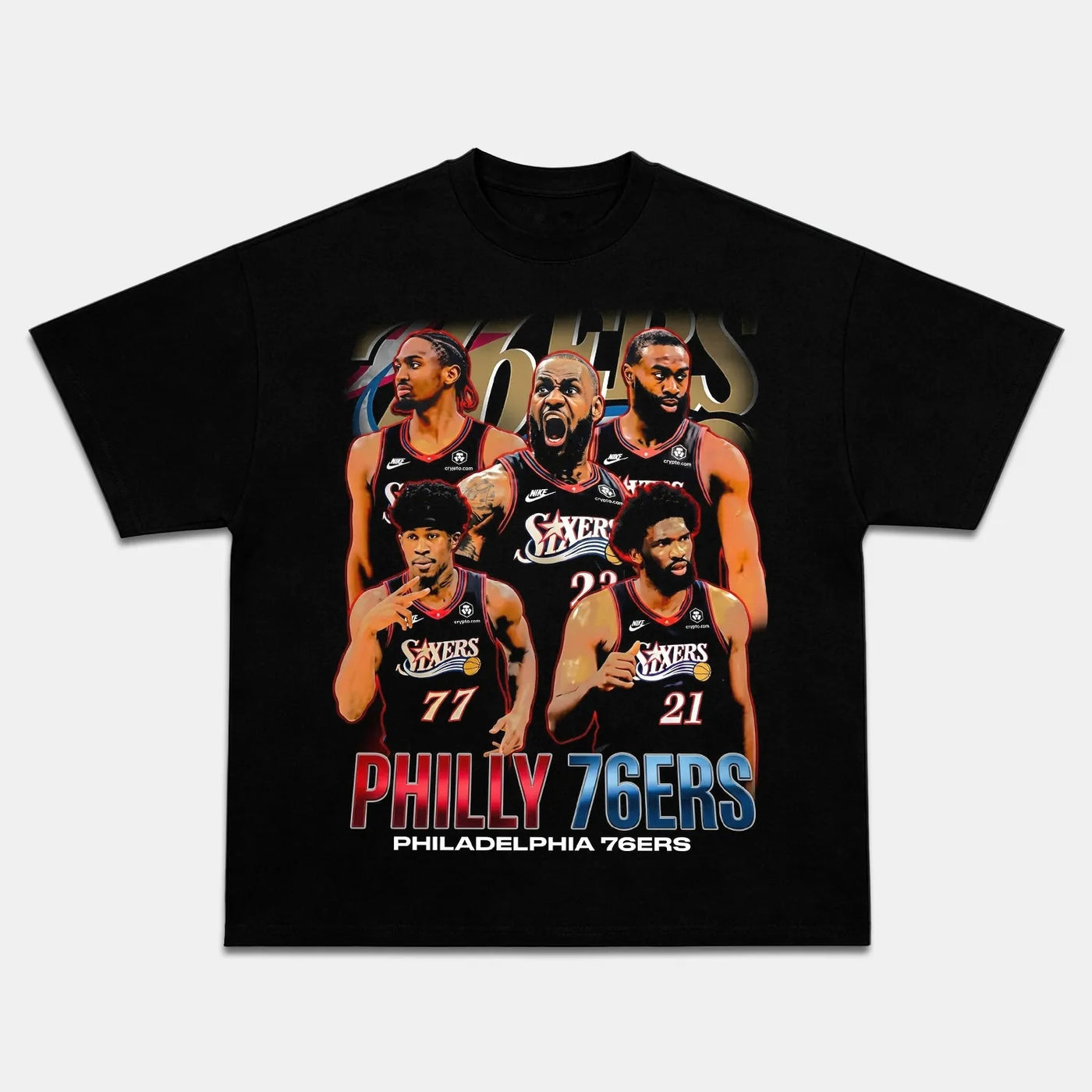 Philadelphia 76ers 'Big Five' Vintage Hoops Graphic Tee — product image 1