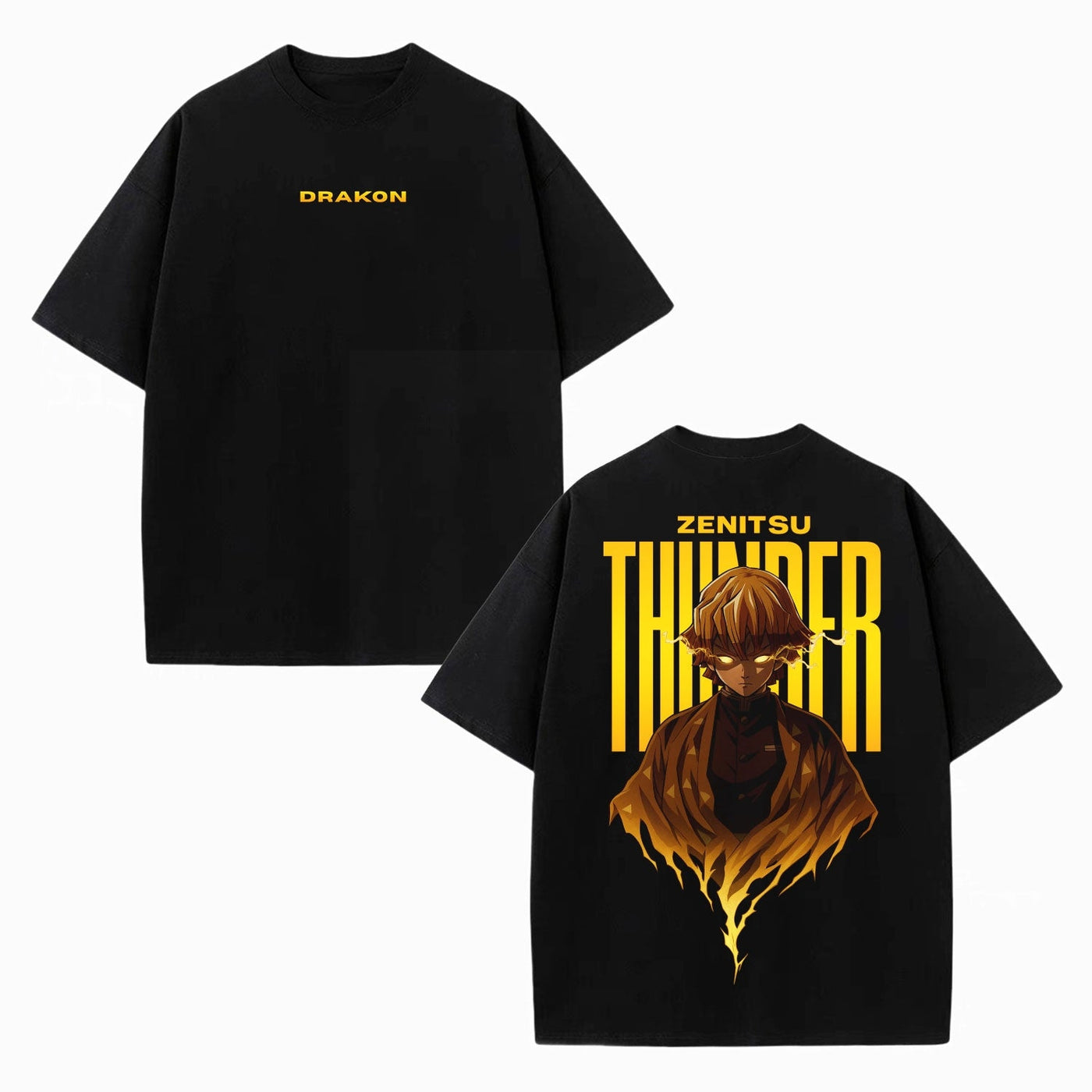 Zenitsu Agatsuma Demon Slayer Vintage Heavyweight Graphic T-Shirt — product image 1
