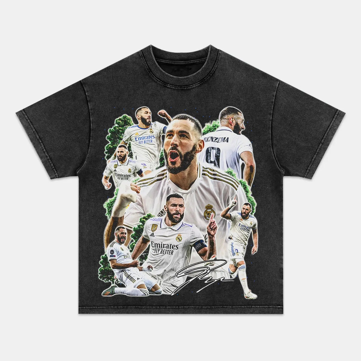 Karim Benzema Ballon d'Or Vintage Heavyweight Graphic T-Shirt — product image 1