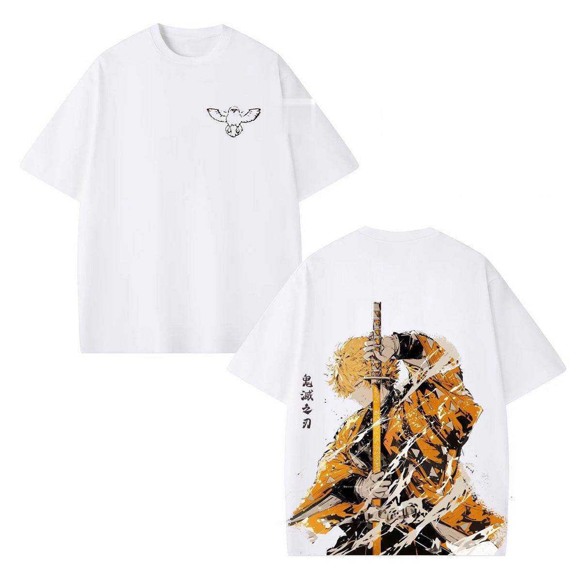 Zenitsu Agatsuma Lightning Form Demon Slayer Washed Graphic Tee — product image 1