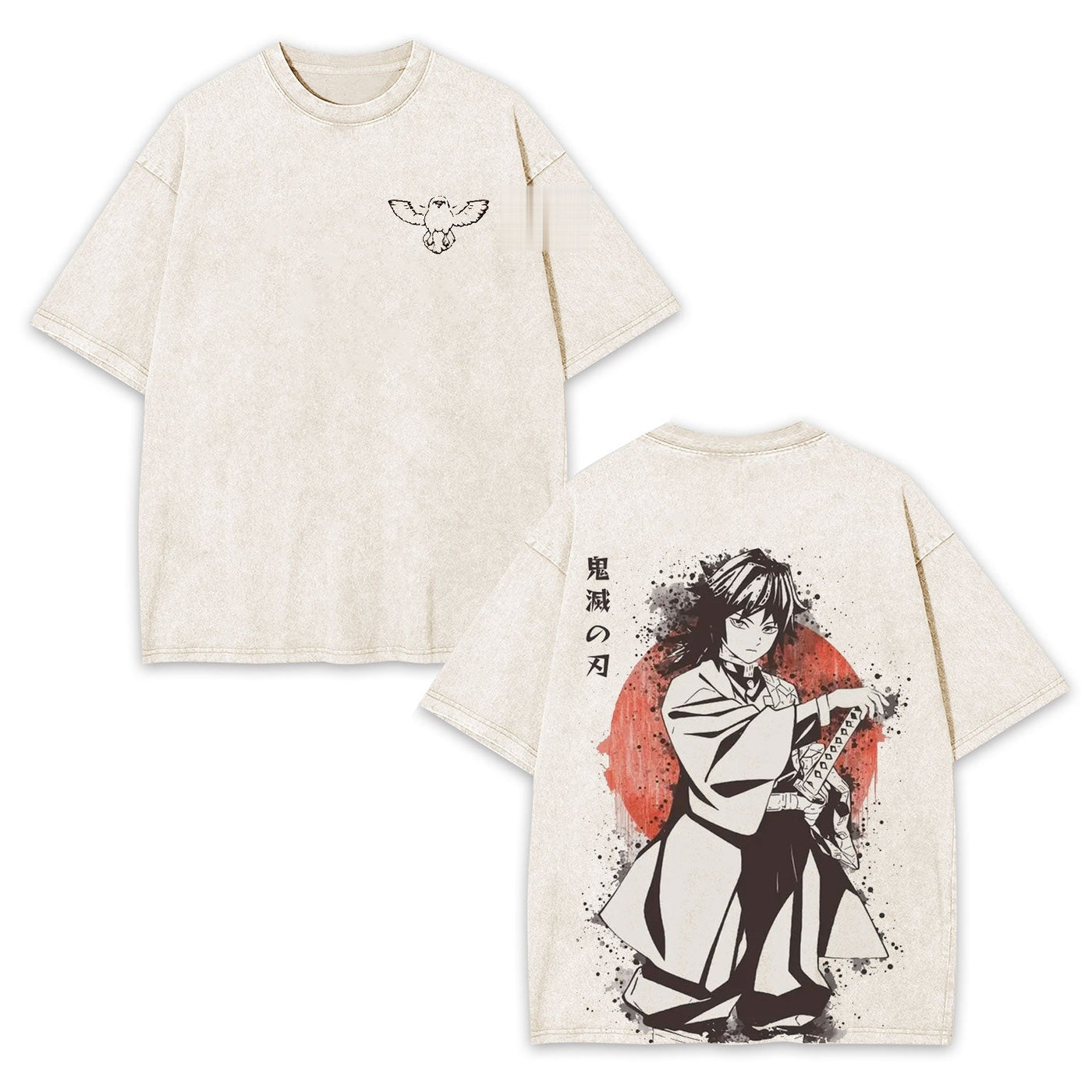 Giyu Tomioka Demon Slayer Vintage Heavyweight Graphic T-Shirt — product image 1
