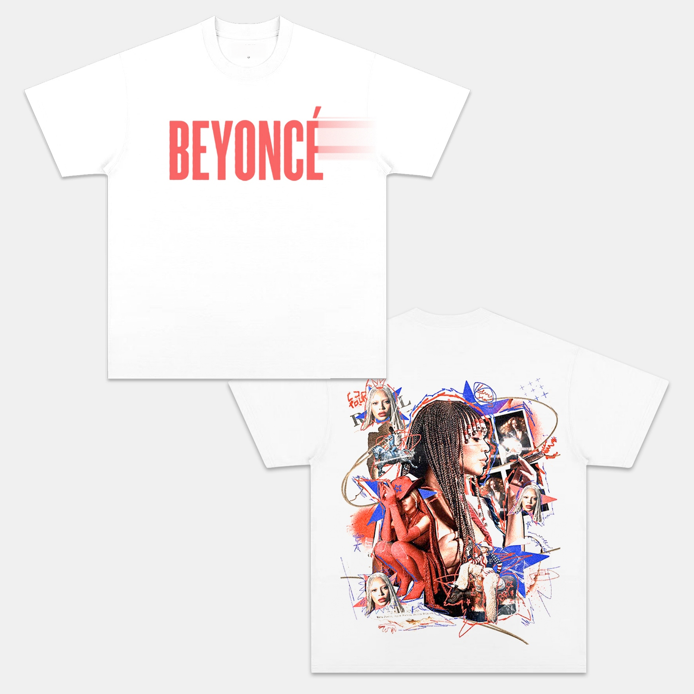 Beyoncé 'Renaissance Cowboy Carter' Vintage Pop Graphic Tee — product image 1