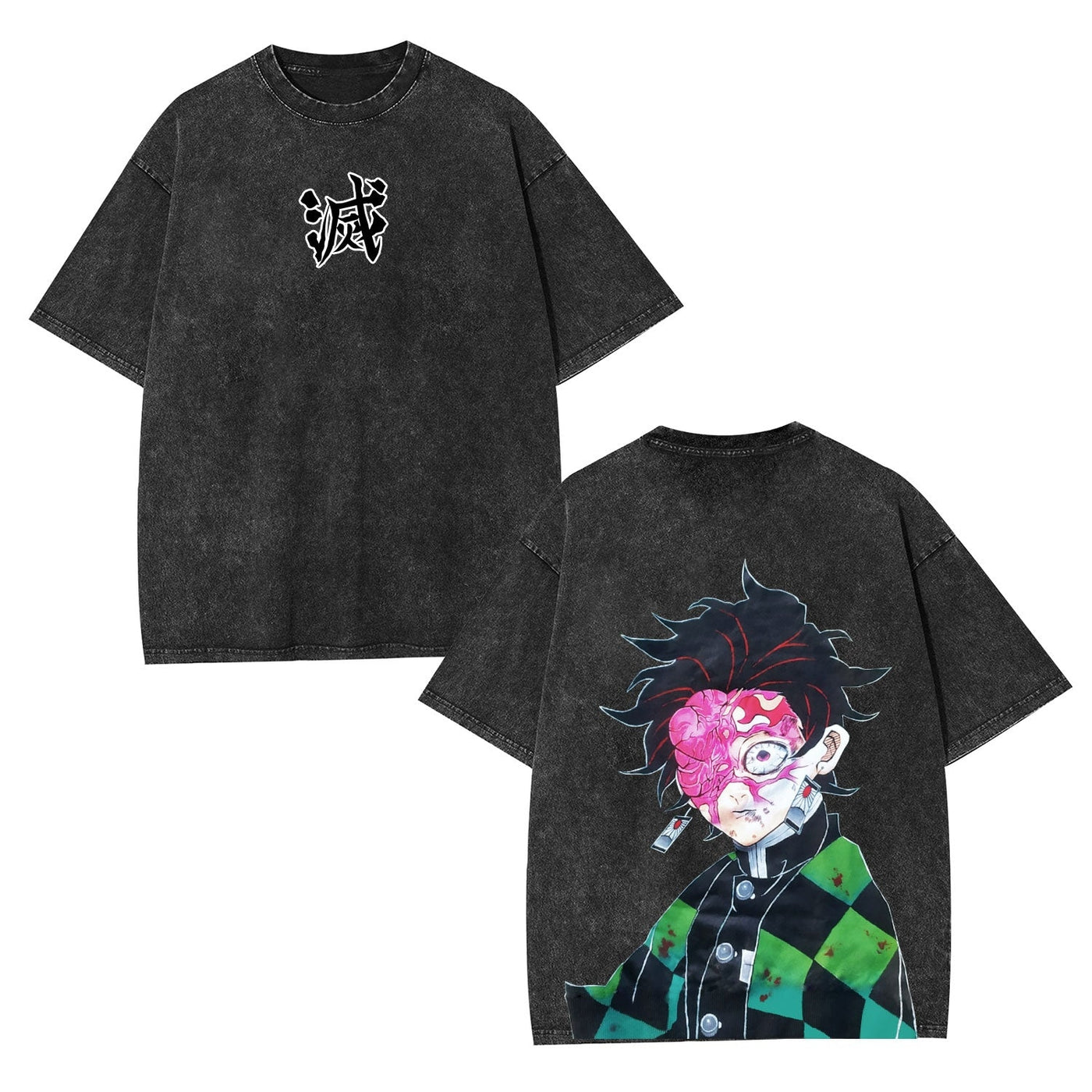 Tanjiro Kamado Demon Slayer Vintage Heavyweight Graphic T-Shirt — product image 1