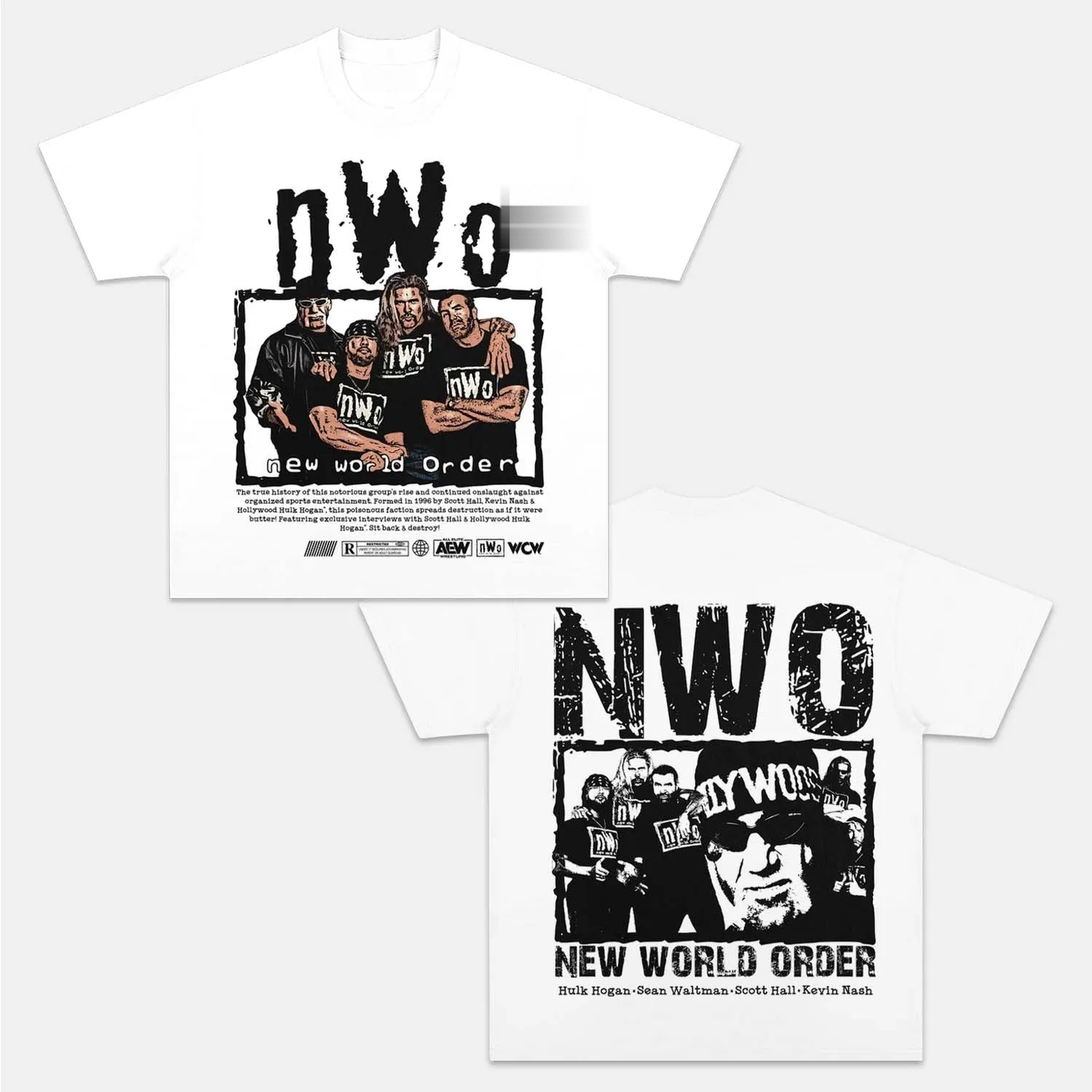 nWo New World Order Vintage Wrestling Graphic Tee — product image 1