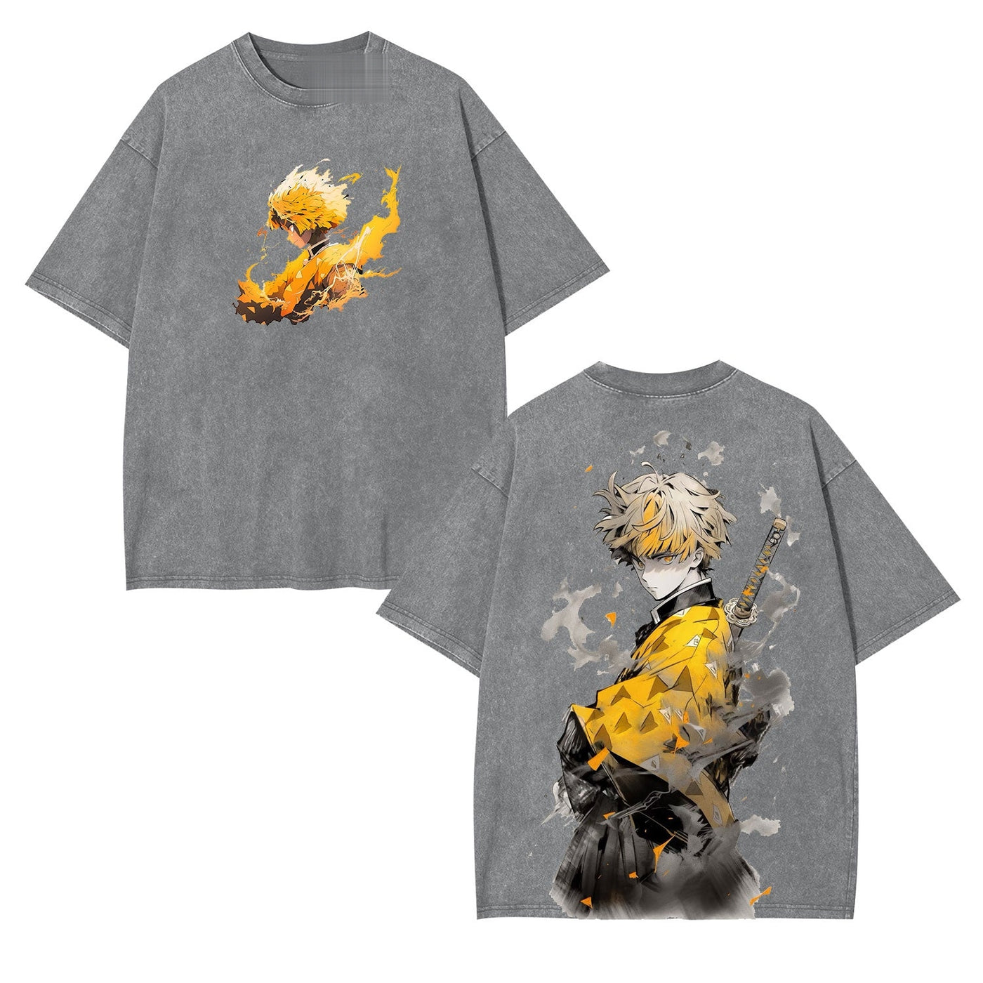 Zenitsu Agatsuma Demon Slayer Vintage Heavyweight Graphic T-Shirt — product image 1