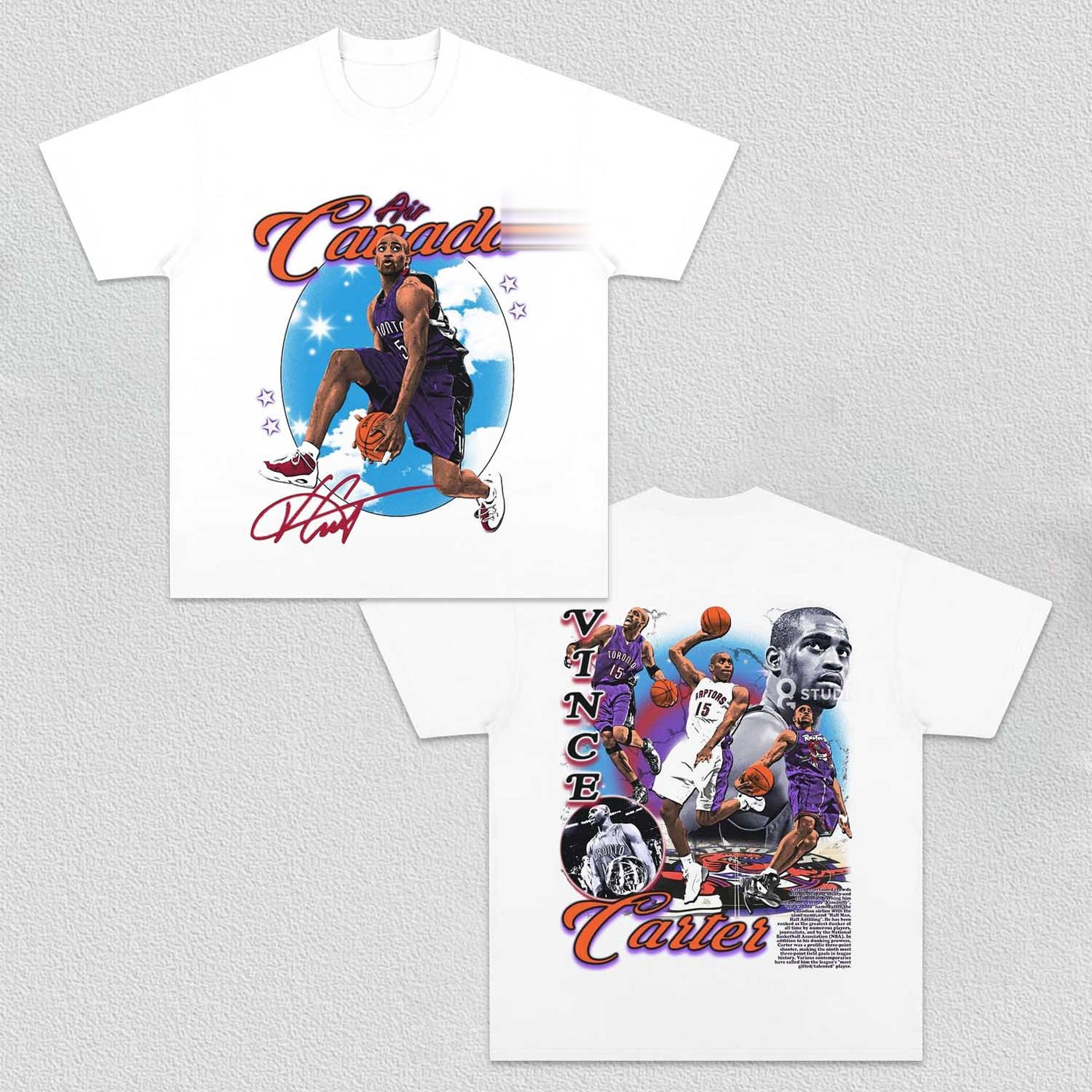 Vince Carter Toronto Raptors Vintage Graphic Tee — product image 1