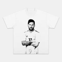 Lionel Messi Argentina World Champions Vintage Graphic Tee