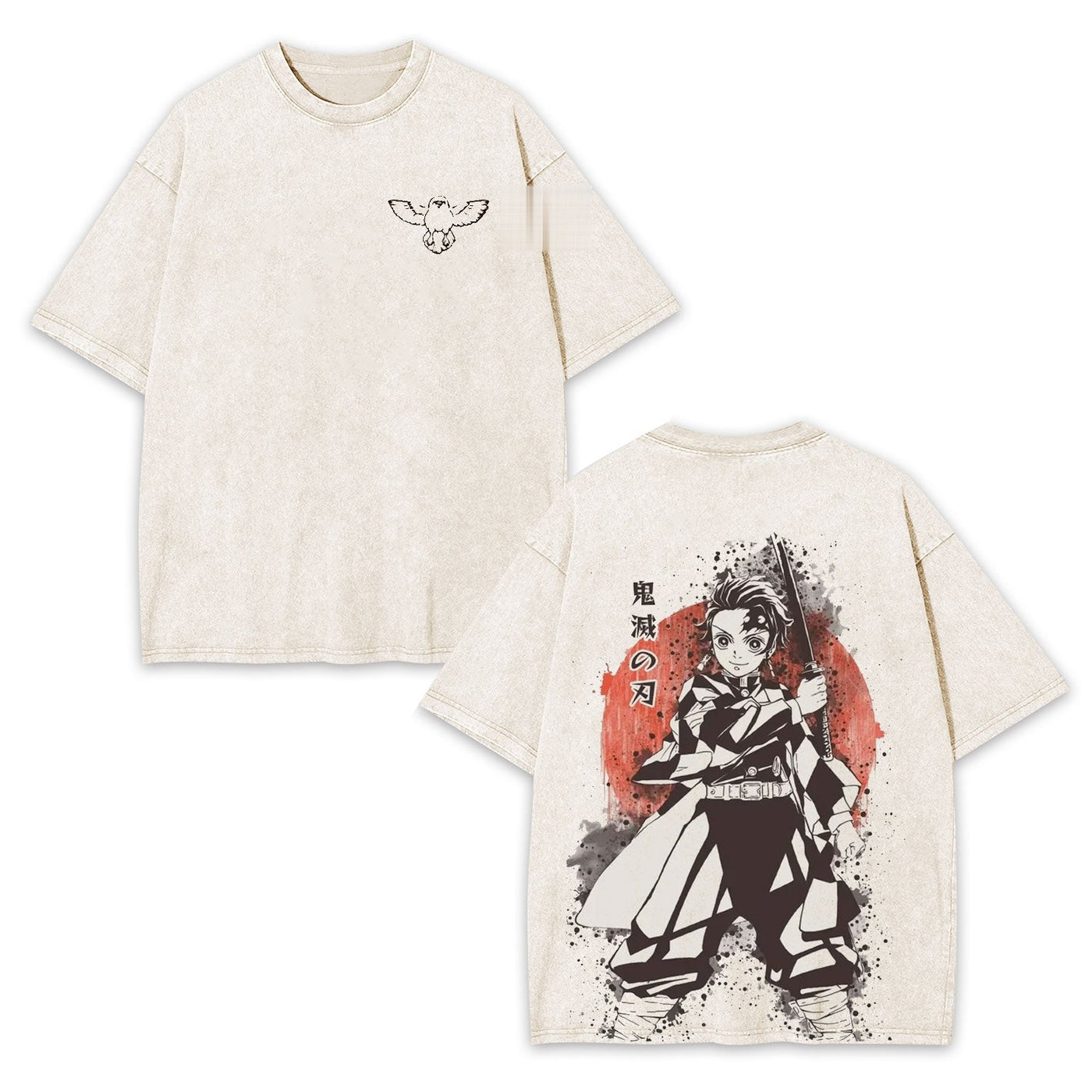 Tanjiro Kamado Demon Slayer Vintage Heavyweight Graphic T-Shirt — product image 1