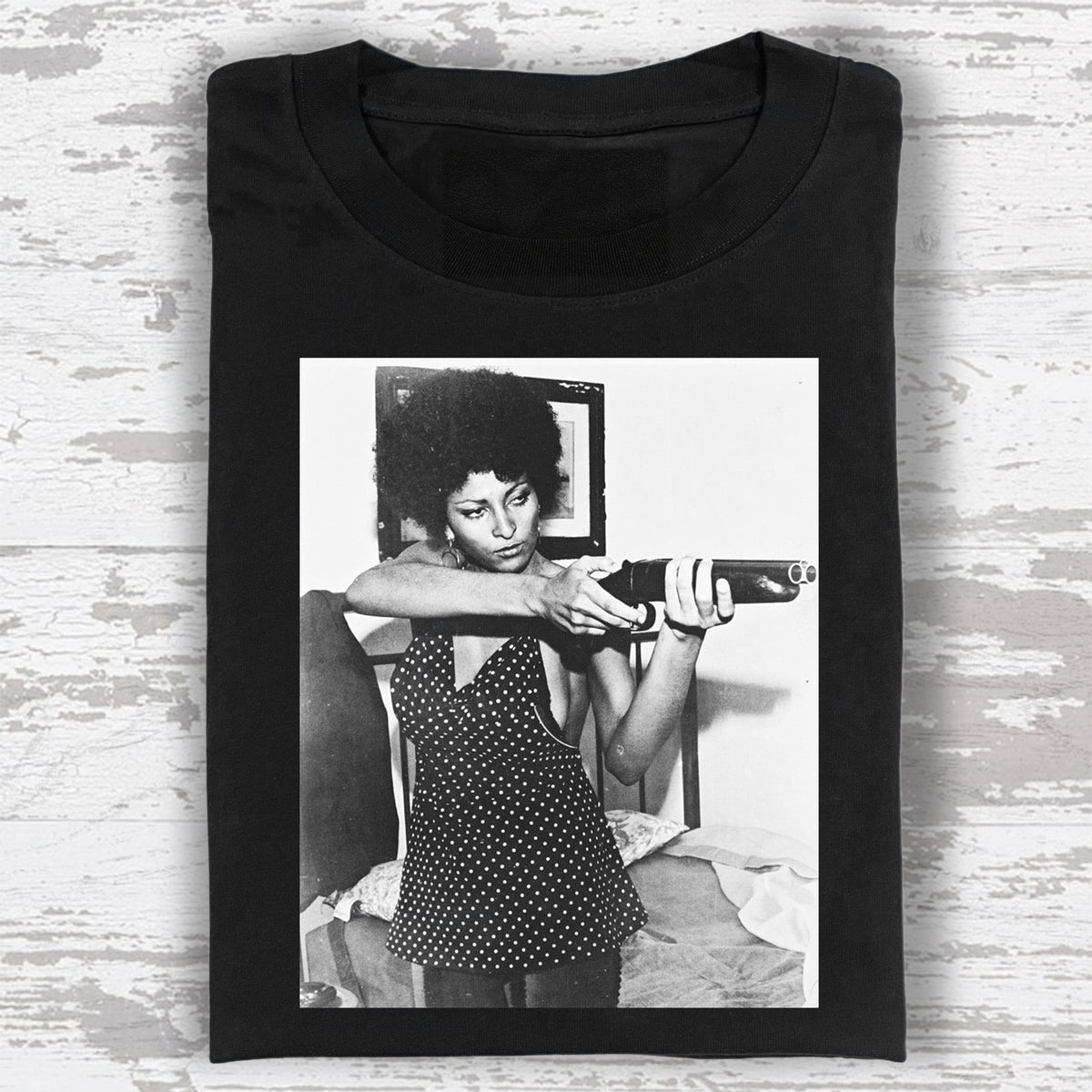 Coffy 1973 'Soul Queen' Pam Grier Action Graphic Tee — product image 1