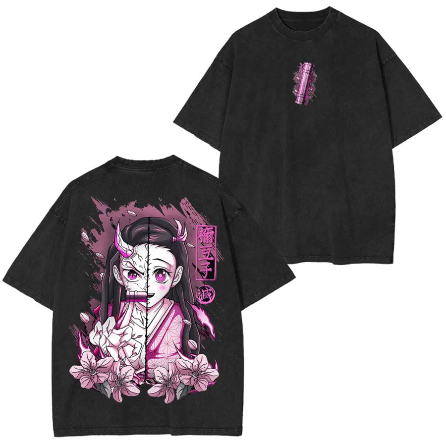 Tanjiro Demon Slayer Oversized Graphic Tee — product image 1