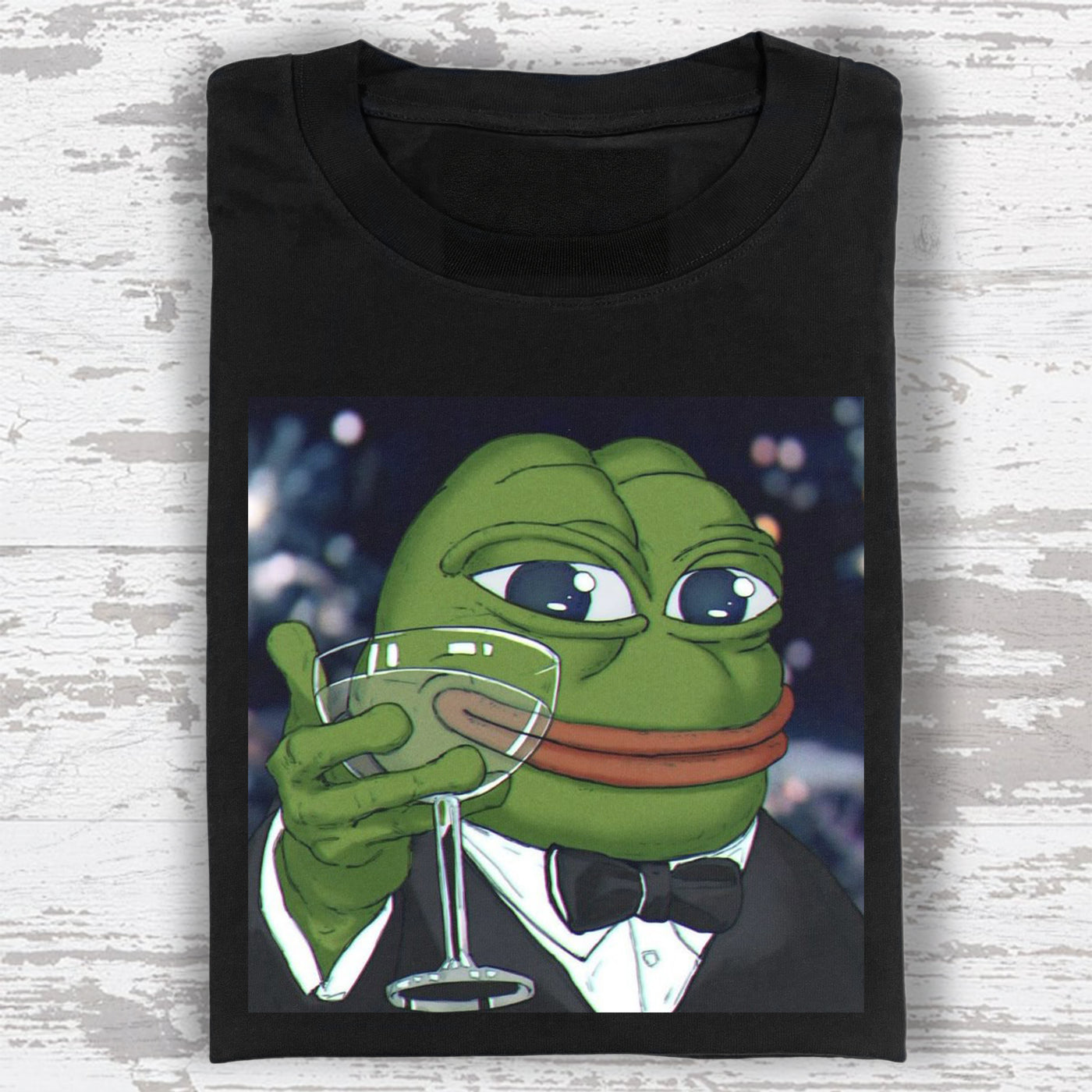 Pepe The Frog as Jay Gatsby Old Money Meme Graphic Tee — product image 1