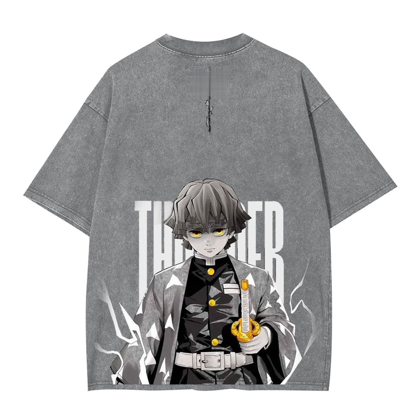 Zenitsu Agatsuma Back Print Demon Slayer Vintage Graphic Tee — product image 1