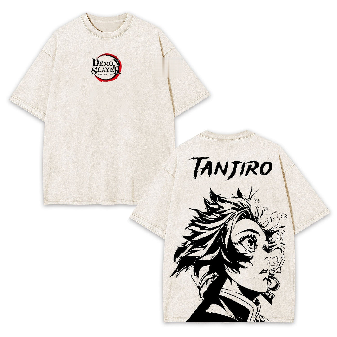 Tanjiro Kamado Demon Slayer Vintage Heavyweight Graphic T-Shirt — product image 1