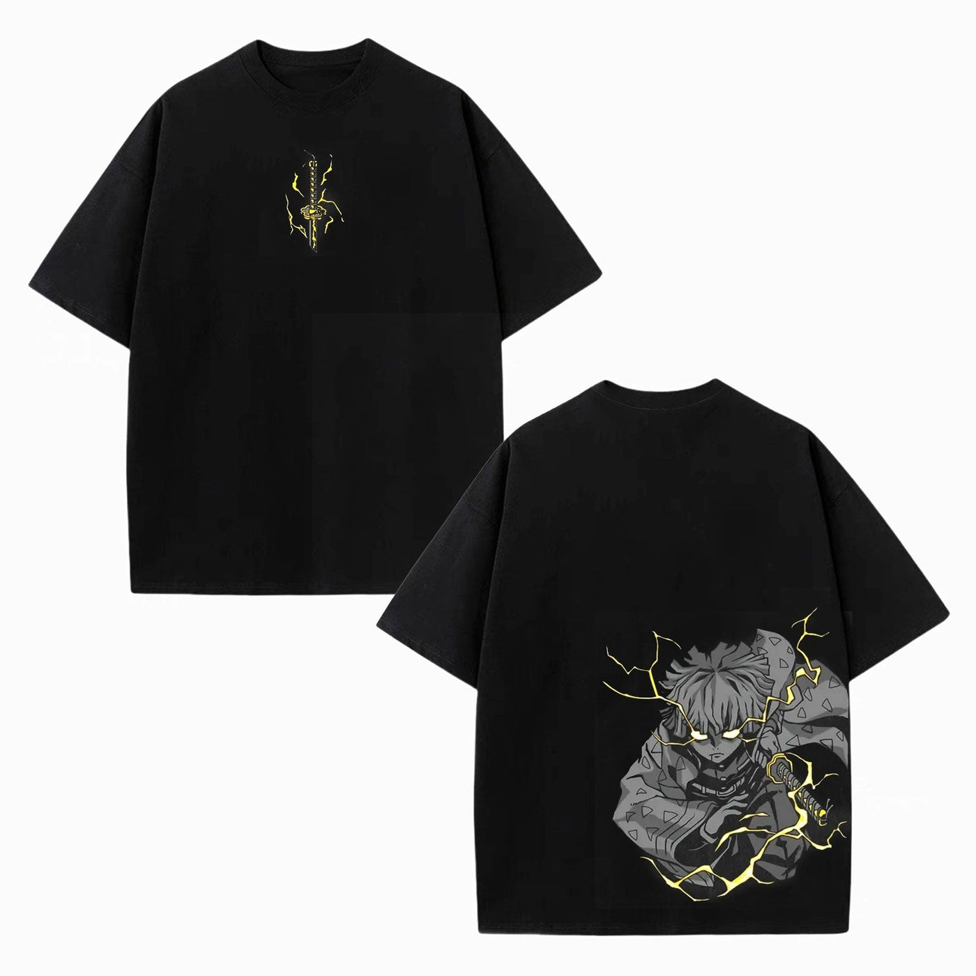 Zenitsu Demon Slayer Unisex Washed Graphic Tee — product image 1